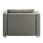 Fauteuil convertible Randa Cuir véritable - Gris