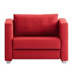 Slaapfauteuil Randa echt leer - Rood