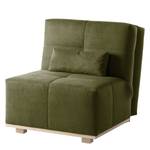 Fauteuil convertible Simla II Microfibre - Vert olive