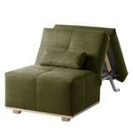 Fauteuil convertible Simla II Microfibre - Vert olive