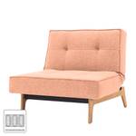 Fauteuil Splitback Eik geweven stof - roze