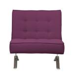 Slaapfauteuil Wave One geweven stof Stof Zahira: Auberginekleurig