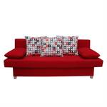 Canapé convertible Fashion Microfibre rouge