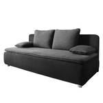 Schlafsofa Arta Flachgewebe / Strukturstoff - Schwarz / Platin