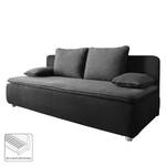 Schlafsofa Arta Flachgewebe / Strukturstoff - Schwarz / Platin