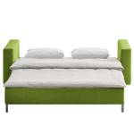 Divano letto Aura Tessuto - Verde - Larghezza: 156 cm