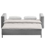 Canapé convertible Aura Tissu - Gris clair - Largeur : 156 cm