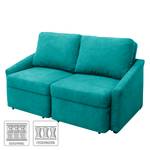 Boxspring-Schlafsofa Befasy Türkis - Textil - 168 x 86 x 96 cm