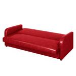 Schlafsofa Cadeby Kunstleder Rot