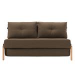 Schlafsofa Cubed Stoff Coastal: Slate Brown - Breite: 148 cm - Eiche Hell