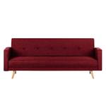 Canapé convertible Daru I Tissu - Tissu Nims: Rouge foncé