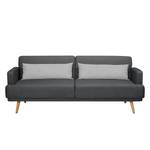 Schlafsofa Durnal Webstoff Grau - Textil - 214 x 83 x 86 cm