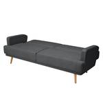 Schlafsofa Durnal Webstoff Grau - Textil - 214 x 83 x 86 cm