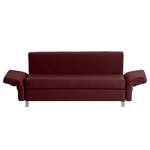 Schlafsofa Florenz Echtleder Echtleder - Bordeaux - Breite: 200 cm