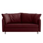 Schlafsofa Florenz Echtleder Bordeaux - Breite: 200 cm