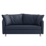 Schlafsofa Florenz Echtleder Dunkelblau - Breite: 200 cm