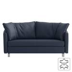 Schlafsofa Florenz Echtleder Dunkelblau - Breite: 200 cm