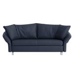 Schlafsofa Florenz Echtleder Dunkelblau - Breite: 200 cm