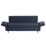 Schlafsofa Florenz Echtleder Dunkelblau - Breite: 200 cm