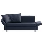 Schlafsofa Florenz Echtleder Dunkelblau - Breite: 200 cm