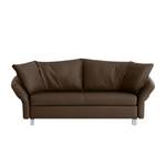 Slaapbank Florenz echt leer - Espressokleurig - Breedte: 200 cm