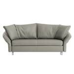 Divano letto Firenze Vera pelle - Grigio - Larghezza: 200 cm