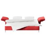 Slaapbank Florenz echt leer - Rood - Breedte: 200 cm