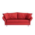 Schlafsofa Florenz Echtleder Rot - Breite: 200 cm