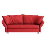 Schlafsofa Florenz Echtleder Rot - Breite: 200 cm