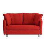 Slaapbank Florenz geweven stof - Rood - Breedte: 156 cm