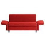 Canapé convertible Florenz Tissu - Rouge - Largeur : 156 cm