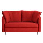 Slaapbank Florenz geweven stof - Rood - Breedte: 176 cm