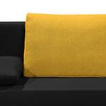 Canapé convertible Homely Tissu - Noir / Jaune