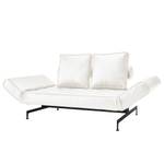 Schlafsofa Ghia Laser Legs Webstoff Echtleder Look: 588 White