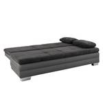 Canapé convertible Gibb Imitation cuir / Microfibre - Gris / Anthracite