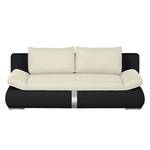 Schlafsofa Girard II Kunstleder/Webstoff - Schwarz / Beige