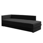 Schlafsofa Guest Webstoff Anthrazit - Armlehne davorstehend links - 2 Kissen