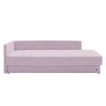 Schlafsofa Guest Webstoff Mauve - Armlehne davorstehend links - 4 Kissen