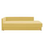 Schlafsofa Guest Webstoff Pastellgelb - Armlehne davorstehend links - 4 Kissen