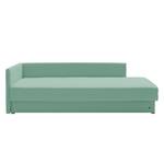 Schlafsofa Guest Webstoff Mint - Armlehne davorstehend links - 2 Kissen