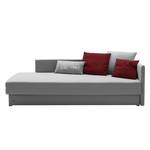 Schlafsofa Guest Webstoff Grau - Armlehne davorstehend rechts - 4 Kissen