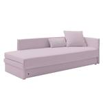 Schlafsofa Guest Webstoff Mauve - Armlehne davorstehend rechts - 2 Kissen