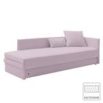 Canapé convertible Guest Tissu structuré - Mauve - Accoudoir monté à droite (vu de face) - 2 coussins