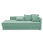 Schlafsofa Guest Webstoff Mint - Armlehne davorstehend rechts - 4 Kissen