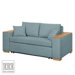 Sofa-lit LATINA avec accoudoir XL Bois Tissu - Tissu Barona: Gris pigeon - Largeur : 216 cm