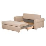 Slaapbank LATINA Basic Country geweven stof - Geweven stof Mueni / Geweven stof Logan: Beige / Bruin geruit - Breedte: 185 cm