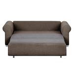 Canapé convertible LATINA Basic Country Tissu - Tissu Doran : Marron - Largeur : 205 cm