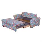 Canapé convertible LATINA Basic Country Tissu - Multicolore - Tissu Noralie: Bleu/Rose vif - Largeur : 165 cm