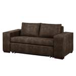 Sofa letto LATINA Basic con bracciolo XL Microfibra Bera: espresso - Larghezza: 196 cm