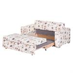 Divano letto Latina III Tessuto - Beige / Marrone - Larghezza: 150 cm